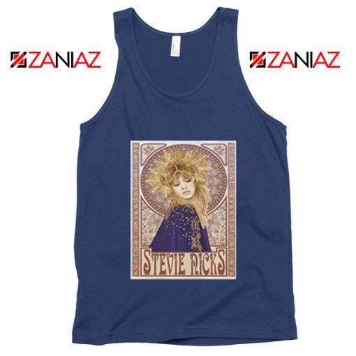 Stevie Nicks Woman Navy Blue Tank Top