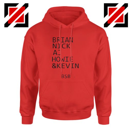 The Backstreet Boys Members Hoodie Brian Nick AJ Howie Kevin Red