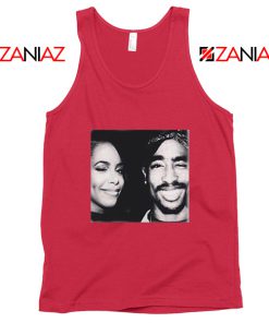 Tupac Amaru And Aaliyah Dana Red Tank Top