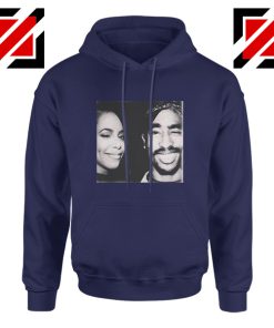 Tupac And Aaliyah Hip Hop Navy Hoodie