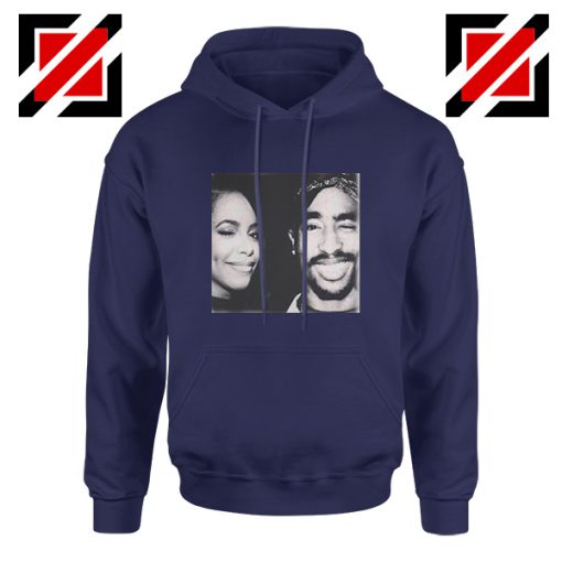 Tupac And Aaliyah Hip Hop Navy Hoodie