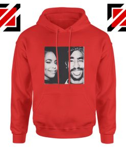 Tupac And Aaliyah Hip Hop Red Hoodie