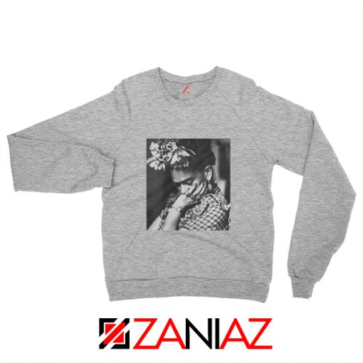 Women's Clothing Frida Kahlo Sweatshirt Feminist Unisex Adult Grey