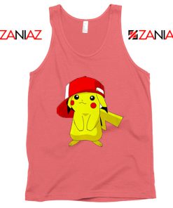 Ash's Pokemon Tank Top Pikachu Movies Best Tank Top Size S-3XL Coral