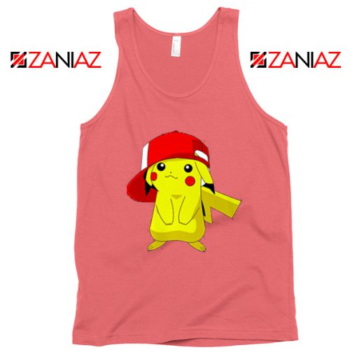 Ash's Pokemon Tank Top Pikachu Movies Best Tank Top Size S-3XL Coral