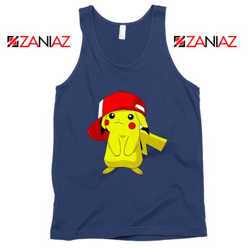 Ash's Pokemon Tank Top Pikachu Movies Best Tank Top Size S-3XL Navy