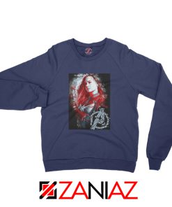 Avengers Endgame Sweatshirt Captain Marvel Sweatshirt Size S-2XL Navy Blue