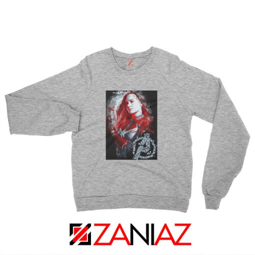 Avengers Endgame Sweatshirt Captain Marvel Sweatshirt Size S-2XL Sport Grey