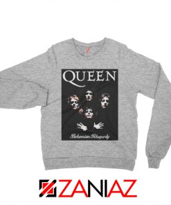 Bohemian Rhapsody Sweatshirt Queen Band Sweatshirt Size S-2XL Sport Grey