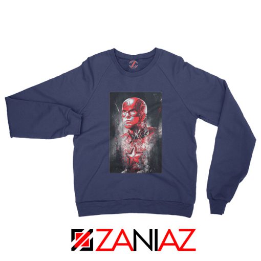 Captain America Marvel Avengers Assemble Sweatshirt Size S-2XL Navy