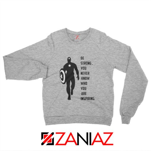 Captain America Quote Sweatshirt Marvel Film Sweatshirt Size S-2XL Sport Grey