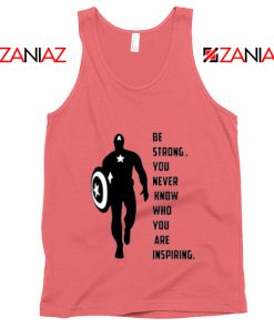 Captain America Quote Tank Top Marvel Film Tank Top Size S-3XL Coral