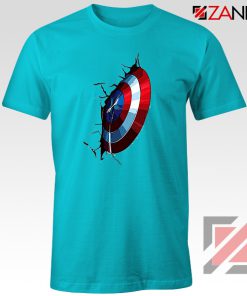 Captain America Shield T-Shirt Marvel Studio Best T-Shirt Size S-3XL Light Blue