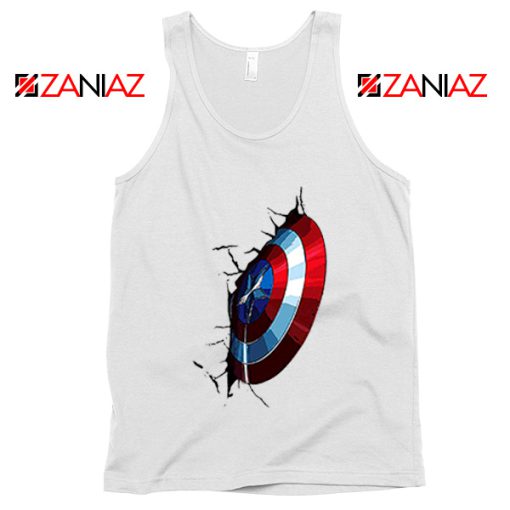 Captain America Shield Tank Top Marvel Studio Tank Top Size S-3XL White