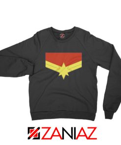 Captain Marvel Logo Sweatshirt Marvel Comics Sweatshirt Size S-2XL Black