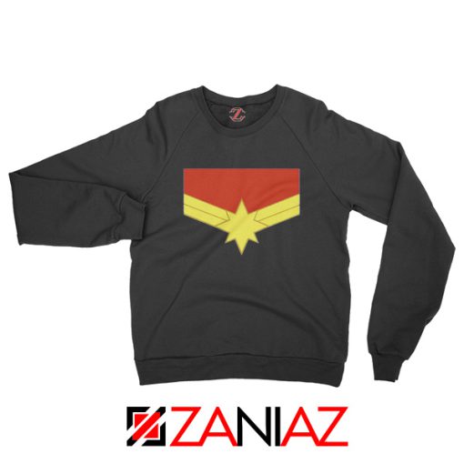 Captain Marvel Logo Sweatshirt Marvel Comics Sweatshirt Size S-2XL Black