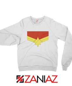 Captain Marvel Logo Sweatshirt Marvel Comics Sweatshirt Size S-2XL White