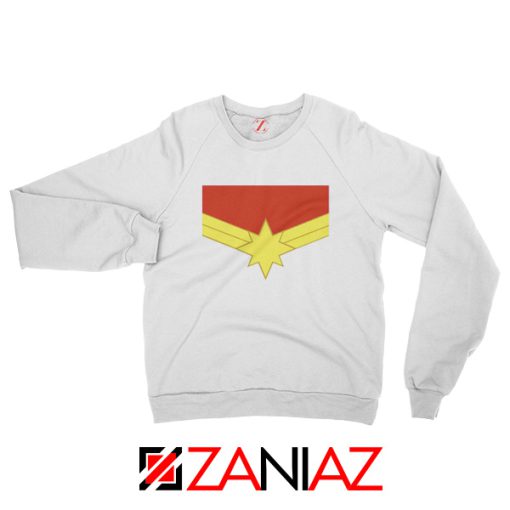 Captain Marvel Logo Sweatshirt Marvel Comics Sweatshirt Size S-2XL White