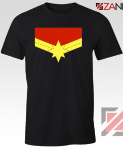 Captain Marvel Logo Tshirts Marvel Comics Tee Shirts Size S-3XL Black