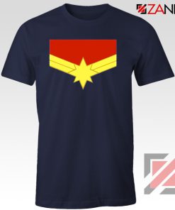 Captain Marvel Logo Tshirts Marvel Comics Tee Shirts Size S-3XL Navy