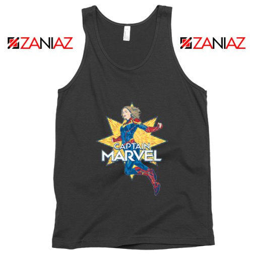 Captain Marvel Star Tank Top American Superhero Tank Top Black