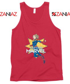 Captain Marvel Star Tank Top American Superhero Tank Top Red