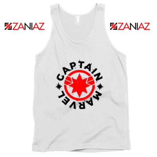 Captain Marvel Superhero Tank Top Marvel Comics Character White