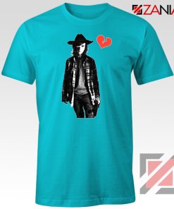 Carl Grimes Tee Shirt Walking Dead TV Series Best Tshirt Light Blue