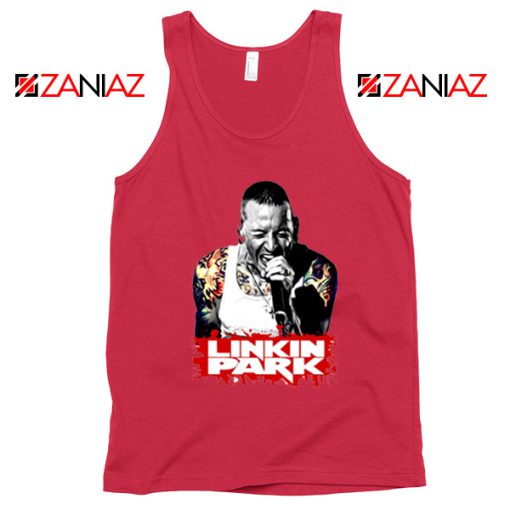 Chester Bennington Red Tank Top