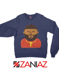 DJ Khaled Sweatshirt American DJ Best Sweatshirt Unisex Adult Navy Blue