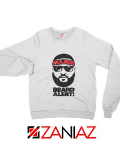 Dj Khaled Beard Alert Mens Sweatshirt American DJ Gift Sweatshirt White