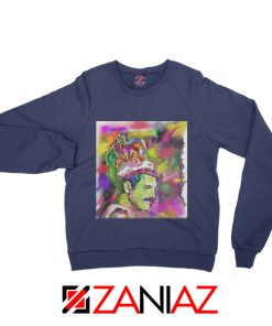 Freddie Mercury Sweatshirt Bohemian Rhapsody Sweatshirt Size S-2XL Navy Blue