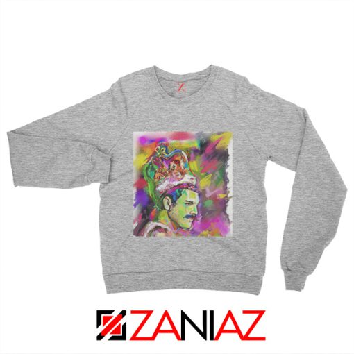 Freddie Mercury Sweatshirt Bohemian Rhapsody Sweatshirt Size S-2XL Sport Grey