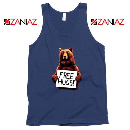 Free Hugs Tank Top Best Animal Lover Tank Top Size S-3XL Navy