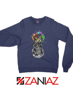 Gauntlet Thanos Avengers Villain Best Sweatshirts Size S-2XL Navy