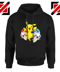 Hello Pokemon Hoodie Pokemon Pikachu Happy Hoodie Size S-2XL Black