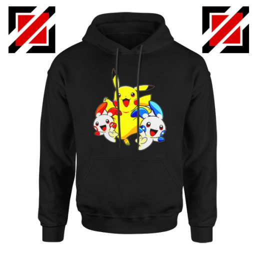 Hello Pokemon Hoodie Pokemon Pikachu Happy Hoodie Size S-2XL Black