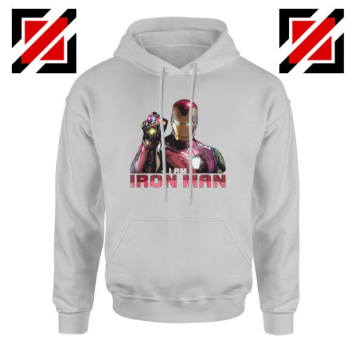 I Am Iron Man Infinity Gauntlet Hoodie Avengers Endgame Hoodie Sport Grey