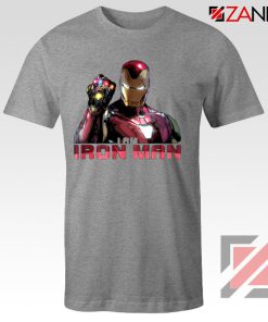 I Am Iron Man Infinity Gauntlet T-shirts Avengers Endgame Tshirts Sport Grey