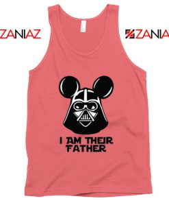 I Am Their Father Nice Tank Top Star Wars Disney Mickey Size S-3XL Coral