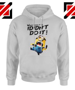 I Didnt Do It Minion Sport Grey Hoodie