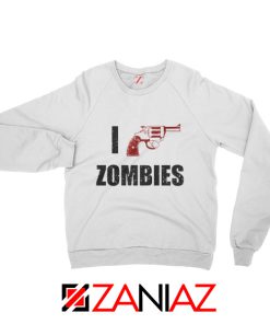 I Heart Zombies Sweatshirt The Walking Dead Sweatshirt Size S-2XL White