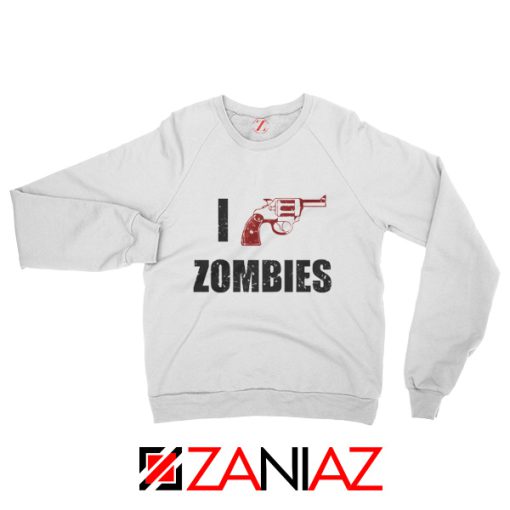 I Heart Zombies Sweatshirt The Walking Dead Sweatshirt Size S-2XL White