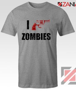 I Heart Zombies T-Shirt The Walking Dead Tee Best Shirt Size S-3XL Sport Grey