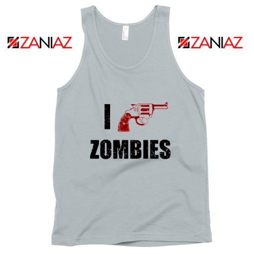 I Heart Zombies Tank Top The Walking Dead Tank Top Size S-3XL Silver