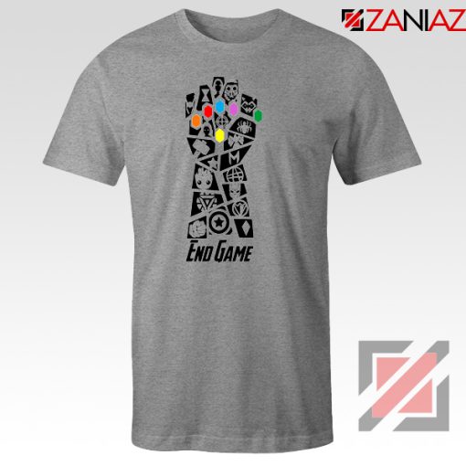 Infinity Gauntlet Marvel Comics Tshirts Avengers Endgame Tshirt Sport Grey