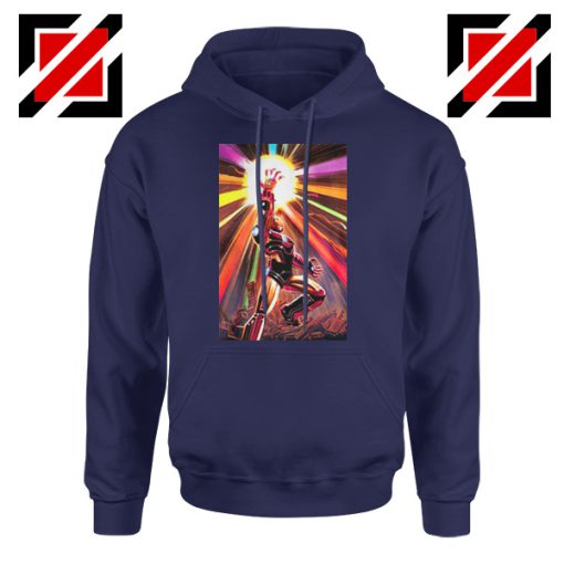 Iron Man Infinity Gauntlet Avengers Endgame Hoodie Size S-2XL Navy