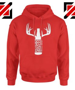 It's Beer Season Hoodie Funny Slogan Hoodie Size S-2XL Red