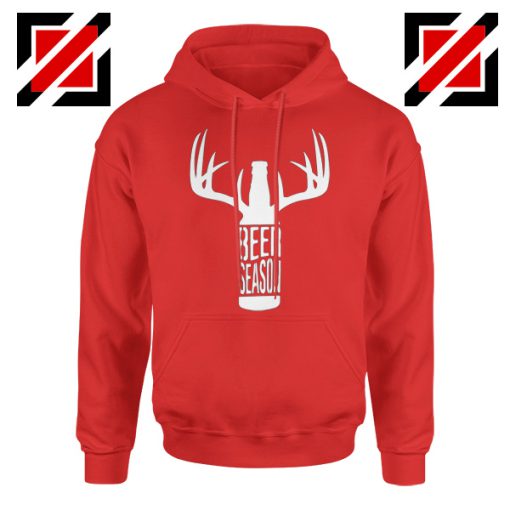 It's Beer Season Hoodie Funny Slogan Hoodie Size S-2XL Red