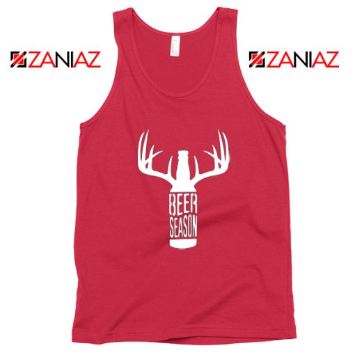 It's Beer Season Tank Top Funny Slogan Tank Top Size S-3XL Red